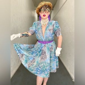 Vintage Paisley Print Summer Dress